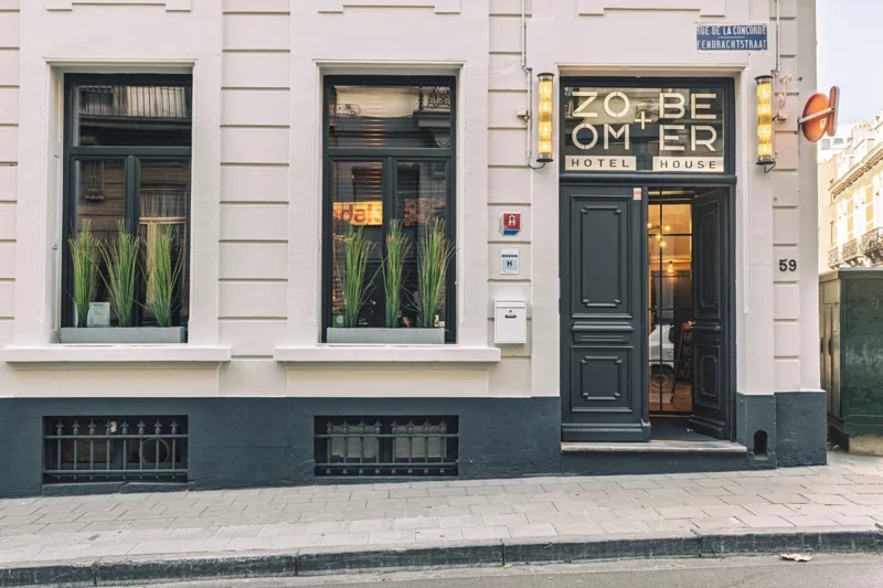 Façade du Zoom Hotel à Bruxelles, boutique hotel design au cœur de la capitale