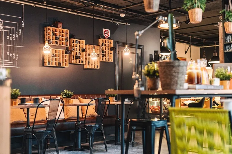 Bar et espaces communs du Zoom Hotel à Bruxelles, boutique hotel convivial